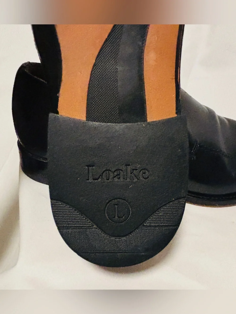 Design Loake Men’s Black Leather Loafers Slip On Moc Toe Handmade India Size 10